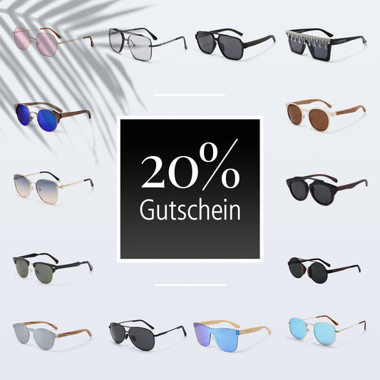 20% auf alle Sonnenbrillen